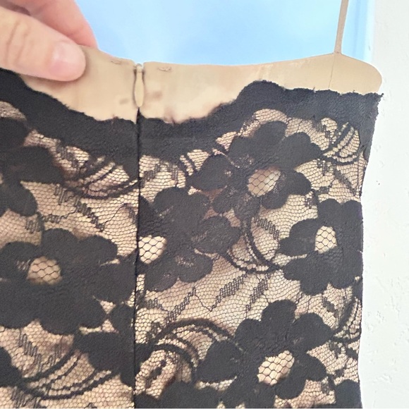 Vintage 90s Y2K Black Lace Satin Dress size M - Picture 8 of 13